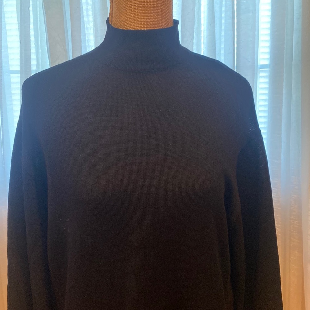 FERRE STUDIO 0001 fabulous turtleneck, black wool, size 42